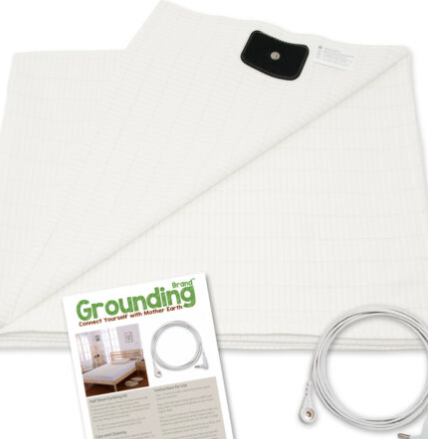 Grounding Brand King Size Earthing Sheet with Connection Cable, White