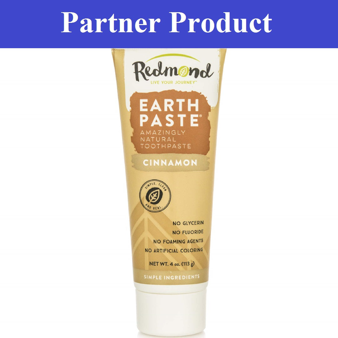 Redmond Earthpaste - Natural Non-Fluoride Toothpaste, Cinnamon, 4 Ounce Tube