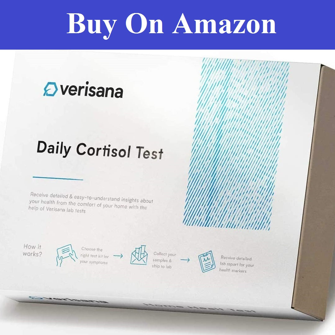Daily Cortisol Test – Saliva Test Kit for Diurnal Cortisol Levels – Measure 4 Salivary Cortisol Levels to Determine Cause of Anxiety, Depression, Adrenal Fatigue, etc.