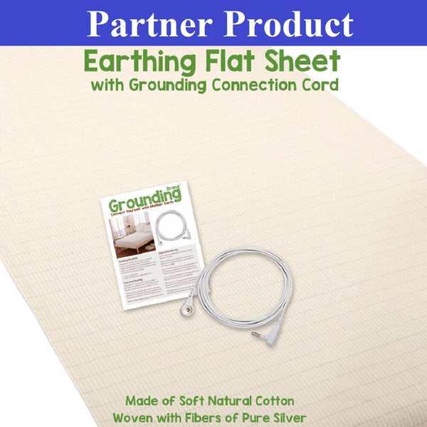 Grounding Brand Queen Size Earthing Sheet with Connection Cable, Tan