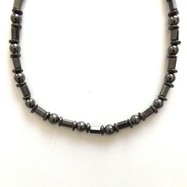 REAL MAGNETITE LOADSTONE MAGNETIC NECKLACE ROUND TUBES STRONG MAGNETIC CLASP